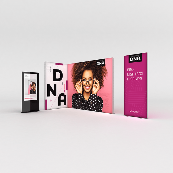 3’ Infinity DNA™ Pro Display retroiluminado de tela tensada