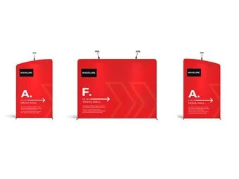 Build your own trade show booth with waveline panels