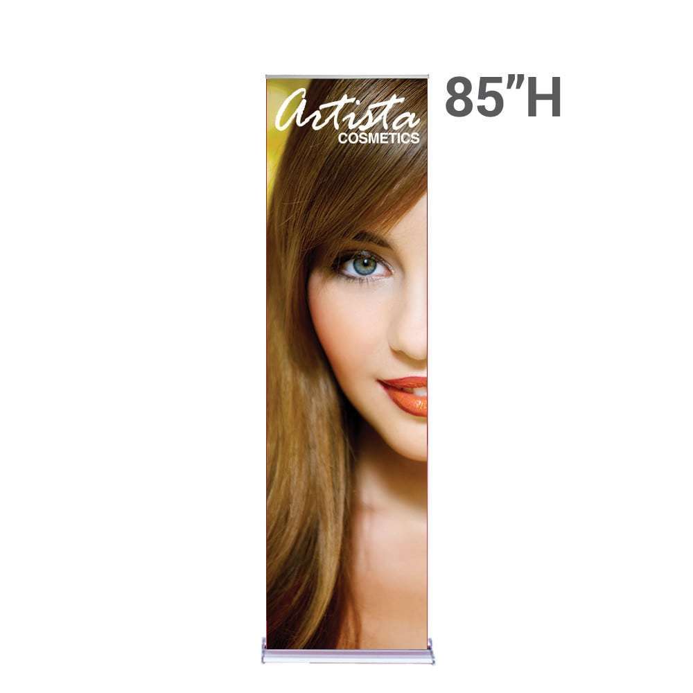 24 In. Retractable Banner Stand SilverStep