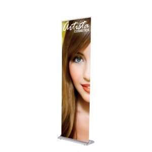 24" Retractable Portable Banner Stand SilverStep