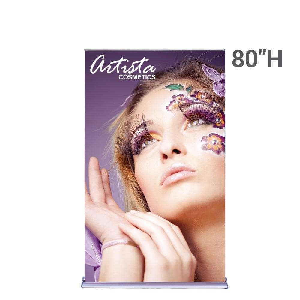 48 In. Pull Up Banner Stand SilverStep