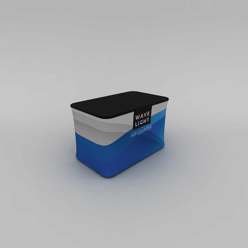 WaveLight Air Backlit Rectangular Inflatable Trade Show Counter