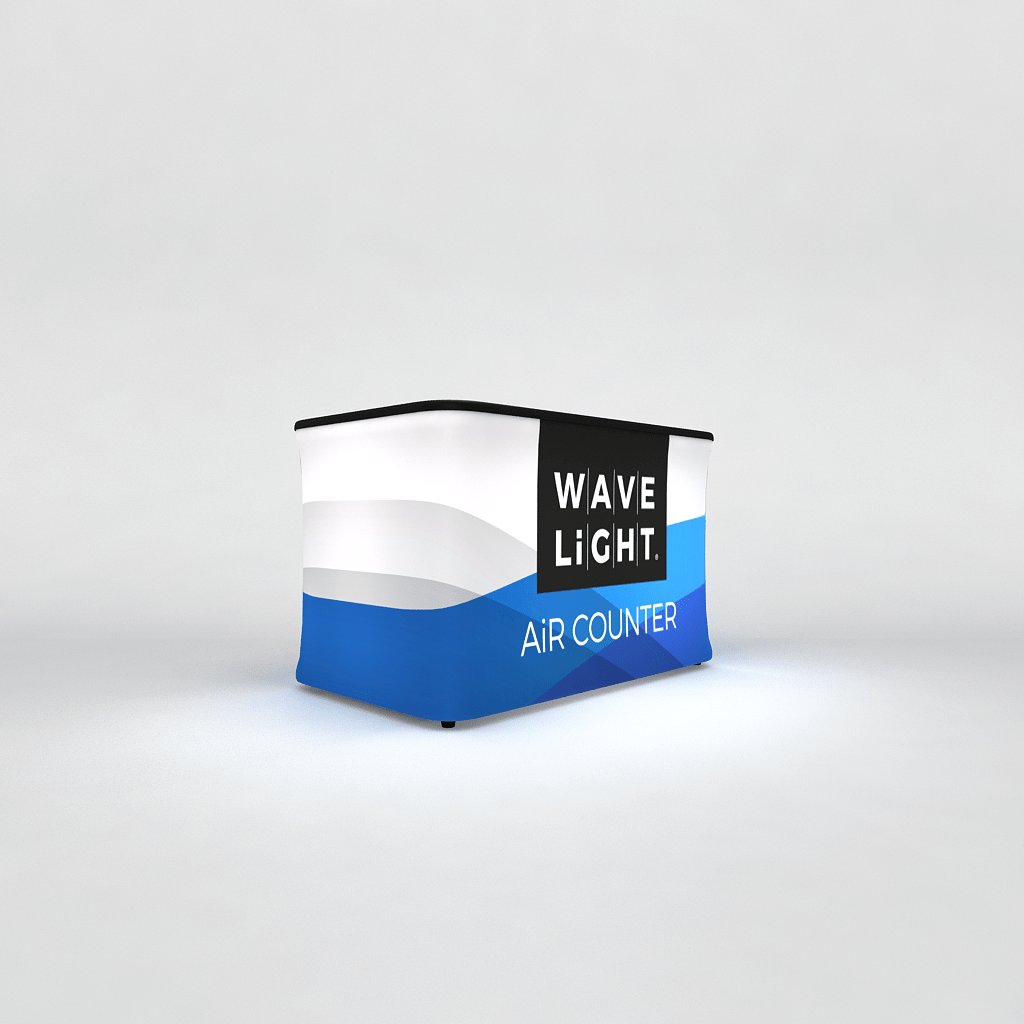 WaveLight Air Backlit Rectangular Inflatable Trade Show Counter
