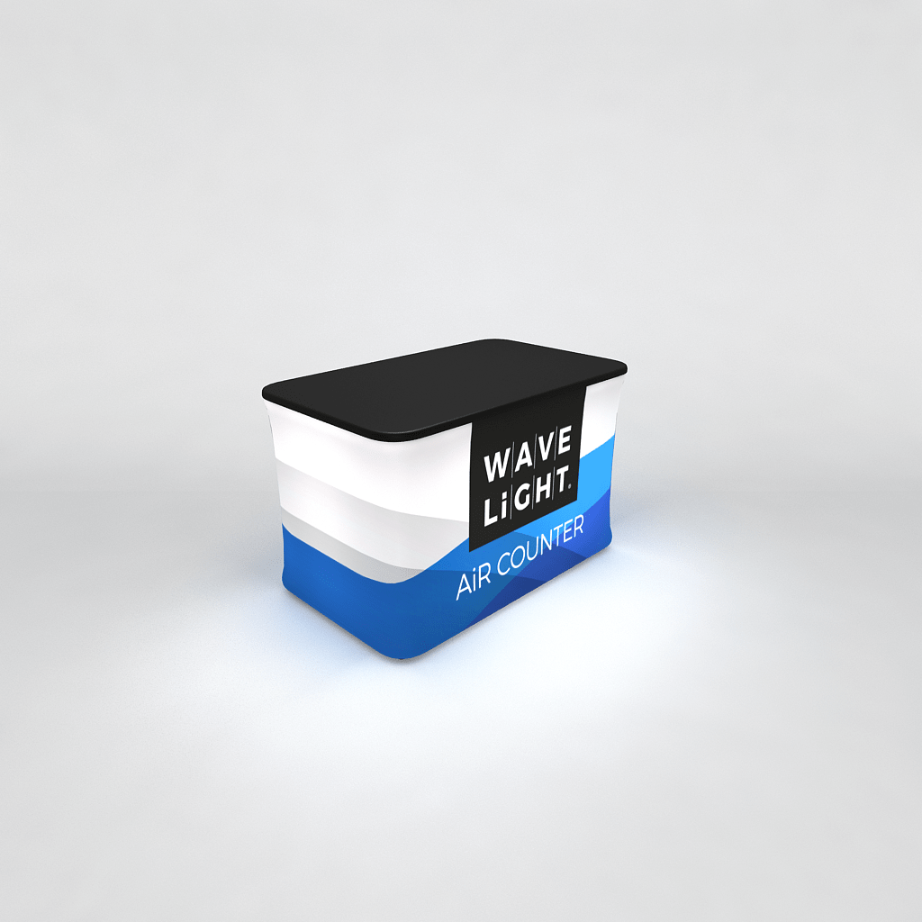 WaveLight Air Backlit Rectangular Inflatable Trade Show Counter