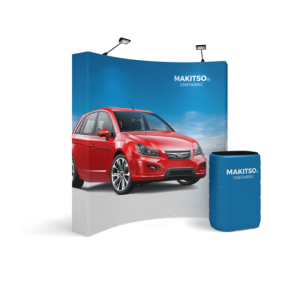 OneFabric 8ft Curve Display pop up displays for trade shows