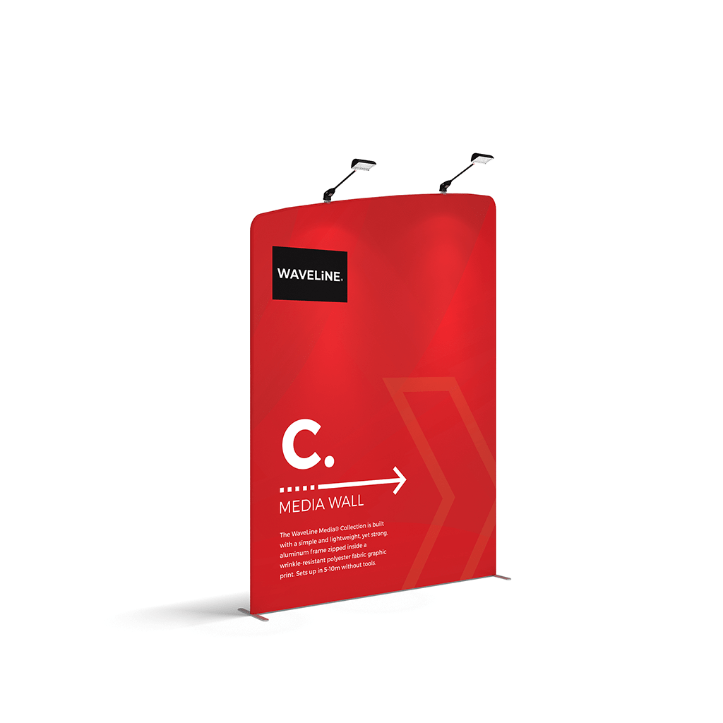 WaveLine Media Display Wall C - Left - The Modular Trade Show Booth Solution