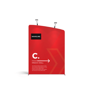 WaveLine Media Display Wall C - Left - The Modular Trade Show Booth Solution