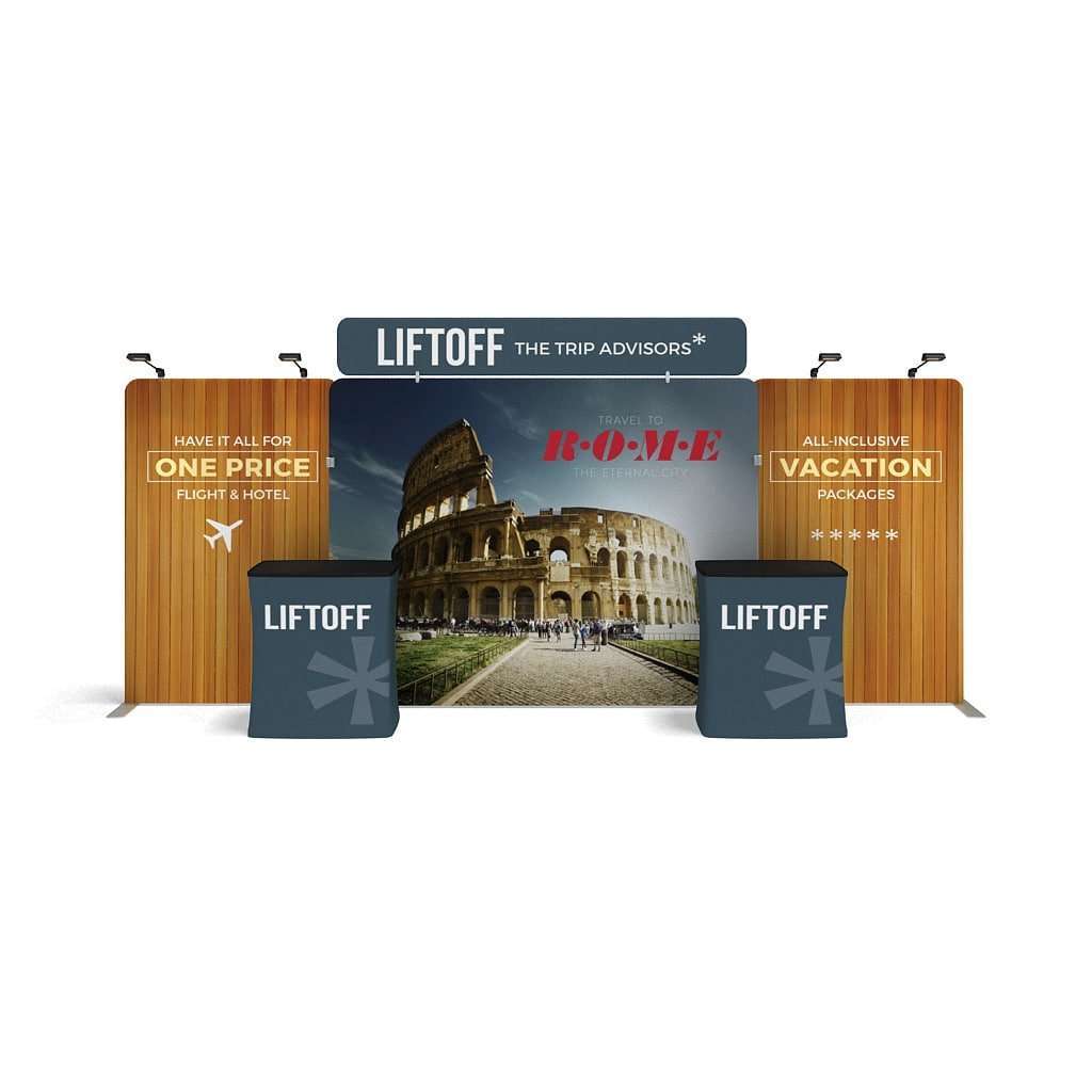 Trade Show Display Exhibits - Attract, Engage, Convert - Kit 20ft WLMEFE-KG-02