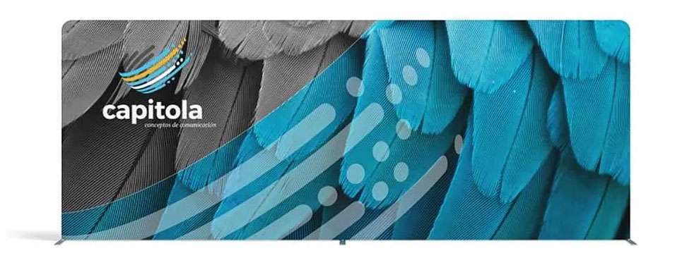 Waveline tension fabric 20ft trade show display