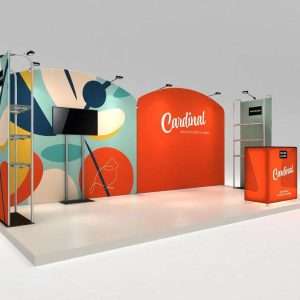 WaveLine Cardinal Kit 01 - 20ft Tension Fabric Trade Show Display