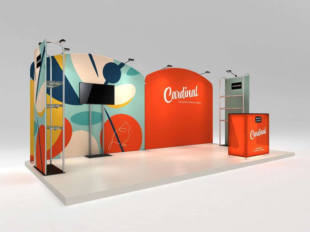 WaveLine Cardinal Kit 01 - 20ft Tension Fabric Trade Show Display