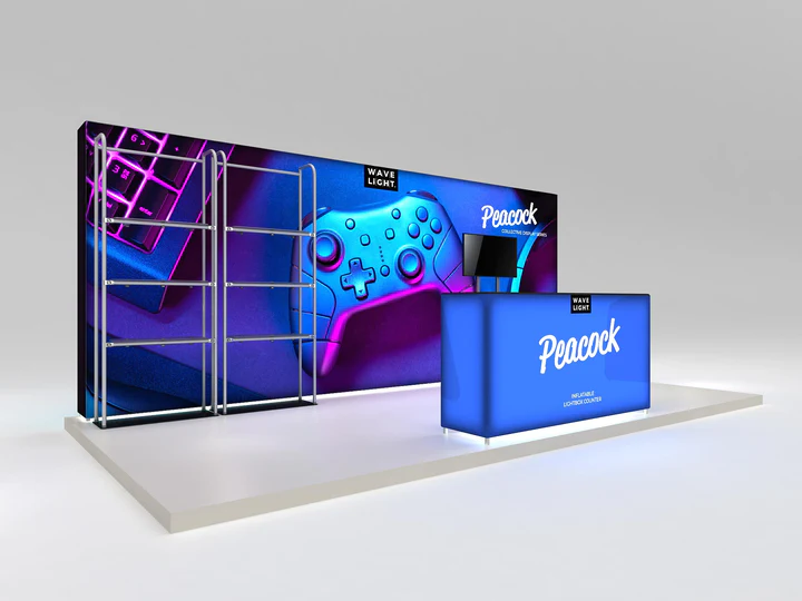Casonara Backlit 10x20 Inline Display with Shelves and Backlit Counter - Image 3