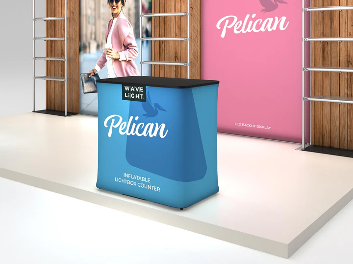 Makitso Pelican 10x20 Backlit Trade Show Display Kit with Inflatable Counters - Image 3