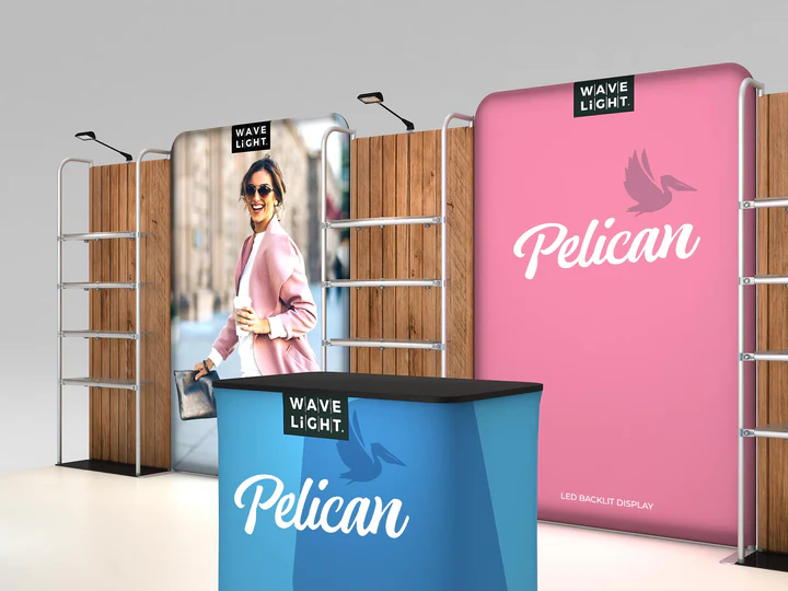 Makitso Pelican 10x20 Backlit Trade Show Display Kit with Inflatable Counters - Image 4