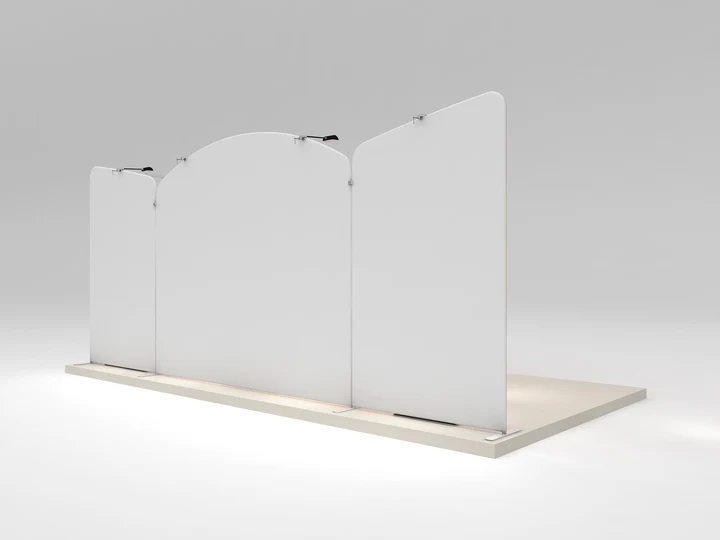 Makitso Swan 10x20 Trade Show Display Kit with Backlit Counter & Shelving - Image 2